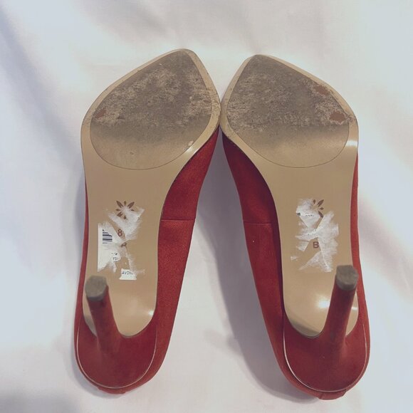 BCB Generation Harleigh Burnt Orange/Gold Trim 4" Stilettos -Pointy Toe-8 1/2 B - Picture 13 of 16